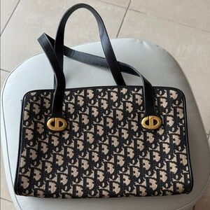 Dior Black and Cream Shoulder Bag
